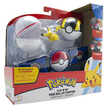 Pokémon - Ceinture Clip 'N' Go + 2 Poké Ball et 1 figurine