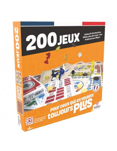 Ducale - Coffret 200 Jeux - Multijeux - Jeux De Société Traditionnels Famille Et Enfant - Dames, Echecs, Petits Chevaux,