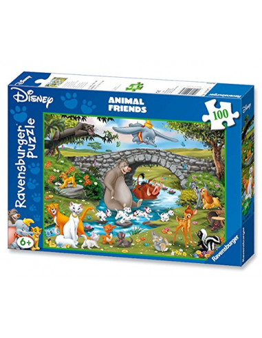 Ravensburger - Puzzle Enfant - Puzzle 100 p XXL - La famille d'Animal Friends - Disney - Dès 6 ans - 10947