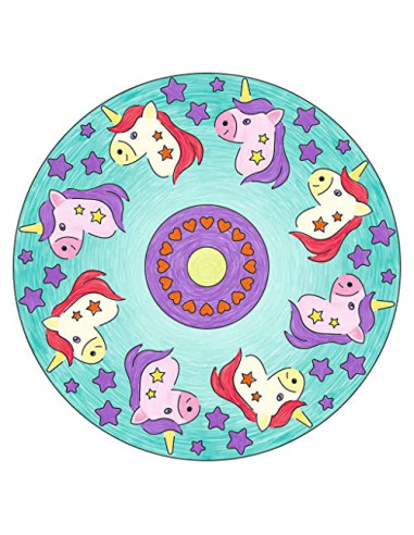 Kit Mandala Métallique Ravensburger Licorne - Avec Films Scintillants, à Partir De 6 Ans