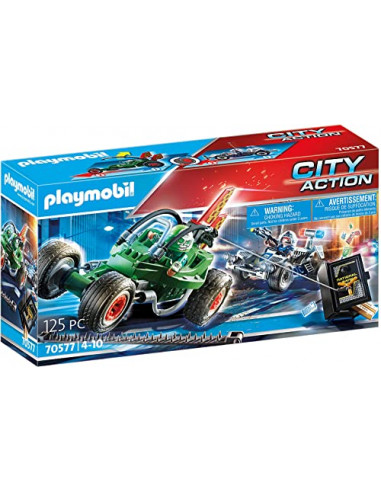 Playmobil 70577 Police Karts de Policier et Bandit - City Action- Les policiers- Kart Police
