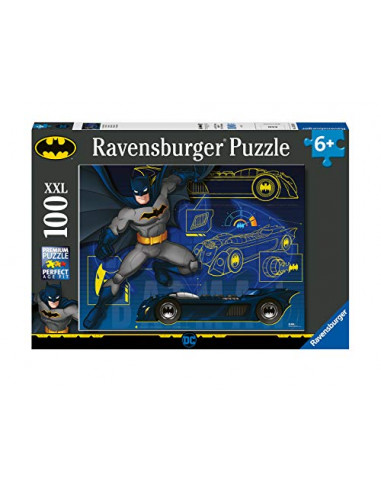 Ravensburger - Puzzle Enfant - Puzzle 100 p XXL - La Batmobile / Batman - Dès 6 ans - 13262