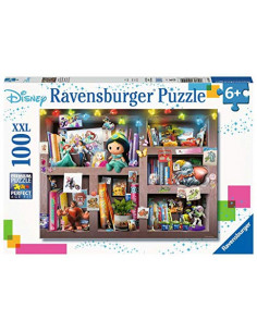 Puzzle 100 pièces XXL - L'étagère du collectionneur - Disney