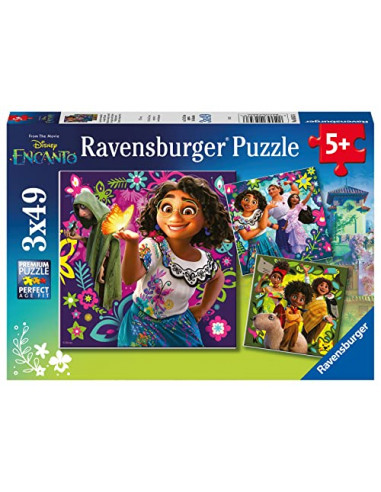 Ravensburger - Puzzle pour enfants - 3x49 pièces - La magie d'Encanto / Disney Encanto - Dès 5 ans - Puzzle de qualité