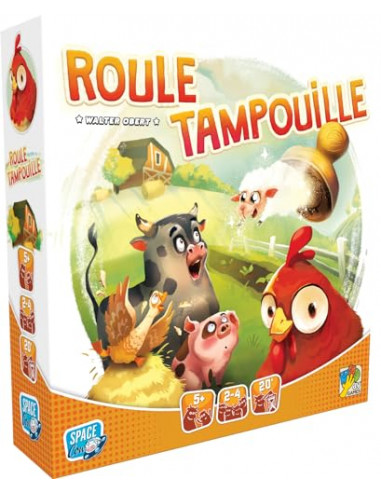Asmodee Space Cow Roule Tampouille - Jeux de société - Jeux de tampons - Jeux Famille et Enfants à partir de 5 Ans - 2 à