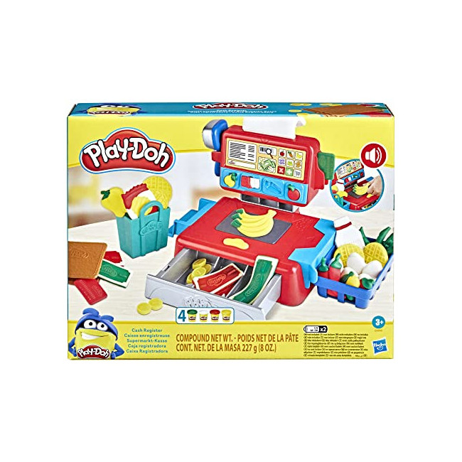 Play-Doh, jouet Caisse enregistreuse avec 4 pots de pâte Play-Doh à modeler, à partir de 3 ans
