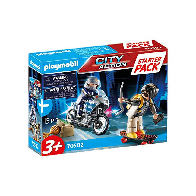 Playmobil Starter Pack Motard de Police et Voleur 70502