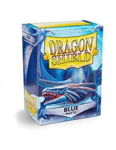 100 Sleeves matte standars - Bleu - Dragon Shield