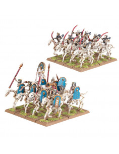 Cavaliers Squelettes/Archers Squelettes à Cheval des Rois des Tombes - 16 figurines - Warhammer The Old World