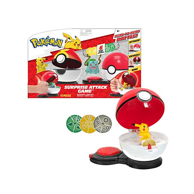 Bandai- Juguete Para niños Surprise-Jeu Combat-2 Poké Balls avec Leur Pokémon et 6 disques d'attaques-Modèle...