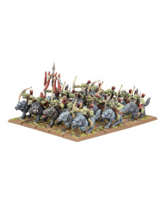 Bandes de Gobelins sur Loups - 15 figurines - Warhammer The Old World