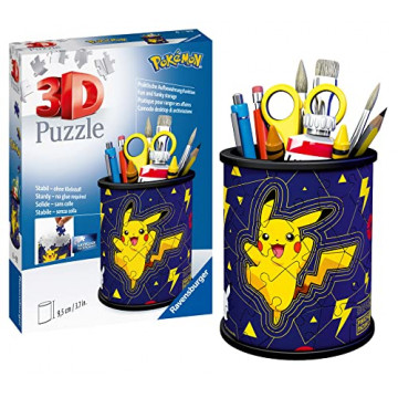 Ravensburger- Puzzle 3D 54 pièces Pot à Crayons-Pokémon Enfant, 4005556112579, Standard
