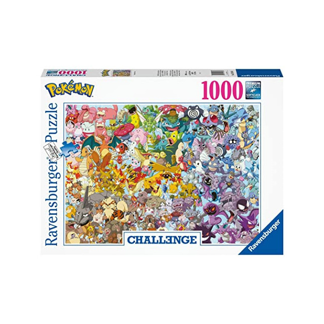 Ravensburger - Puzzle Adulte - Puzzle 1000 p - Pokemon - Challenge Puzzle - Adultes et enfants dès 14 ans - Puzzle de qualité...
