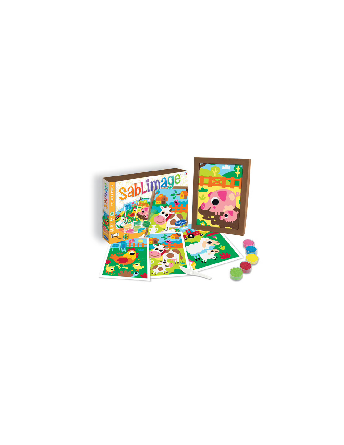 SentoSphère Sablimage Animaux De La Ferme 8807 - Kit Créatif Sable Pour Enfants Dès 4 Ans