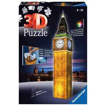 Ravensburger - Puzzle 3D - Building - Big Ben illuminé - 12588