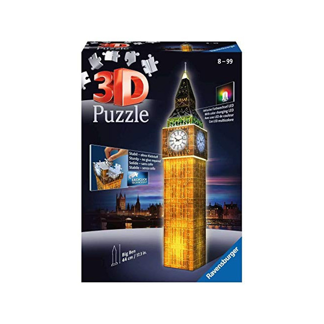 Ravensburger - Puzzle 3D - Building - Big Ben illuminé - 12588