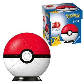 Ravensburger- Puzzles 3D 54 pièces-Poké Ball/Pokémon Enfant, 4005556112562