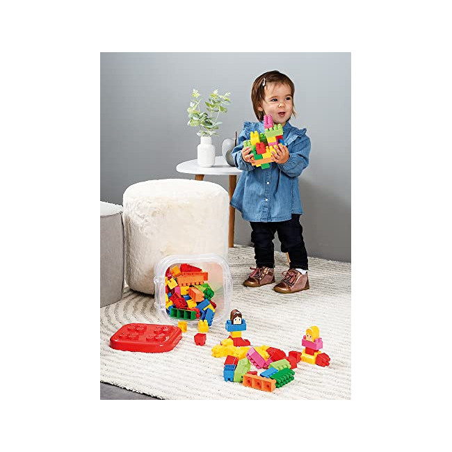 Ecoiffier - Baril de briques à empiler Abrick – Jeu de construction pour  enfants – 100 pièces – Dès 18 mois