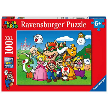 Ravensburger- Puzzle 100 pièces XXL-Super Mario Fun Brothers Enfant, 4005556129928, 1000 Pezzi
