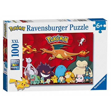 Ravensburger- Puzzle 100 pièces XXL-Mes Pokémon préférés Enfant, 4005556109340