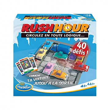 Ravensburger - Rush Hour - Jeu de logique Casse-tête - ThinkFun - 40 défis 4 niveaux - 1 joueur ou plus dès 8 ans -...
