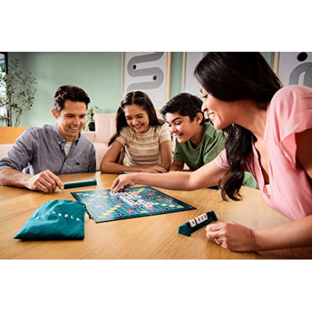 Scrabble - Scrabble Original - Jeu Familial - Placez des Mots pour Gagner des Points - 1 Plateforme de Jeu et 120 Lettres -...