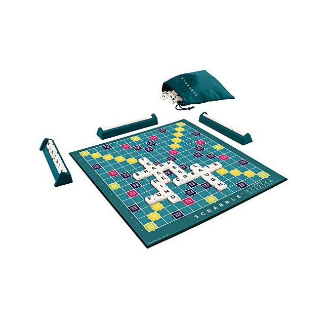 Scrabble - Scrabble Original - Jeu Familial - Placez des Mots pour Gagner des Points - 1 Plateforme de Jeu et 120 Lettres -...