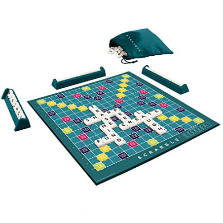 Scrabble - Scrabble Original - Jeu Familial - Placez des Mots pour Gagner des Points - 1 Plateforme de Jeu et 120 Lettres -...