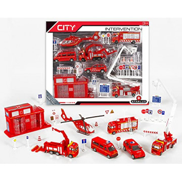 STARLUX – Grand Coffret Pompiers Complet – Assortiment véhicules Miniatures Collection en métal – Dès 3 Ans – 806142