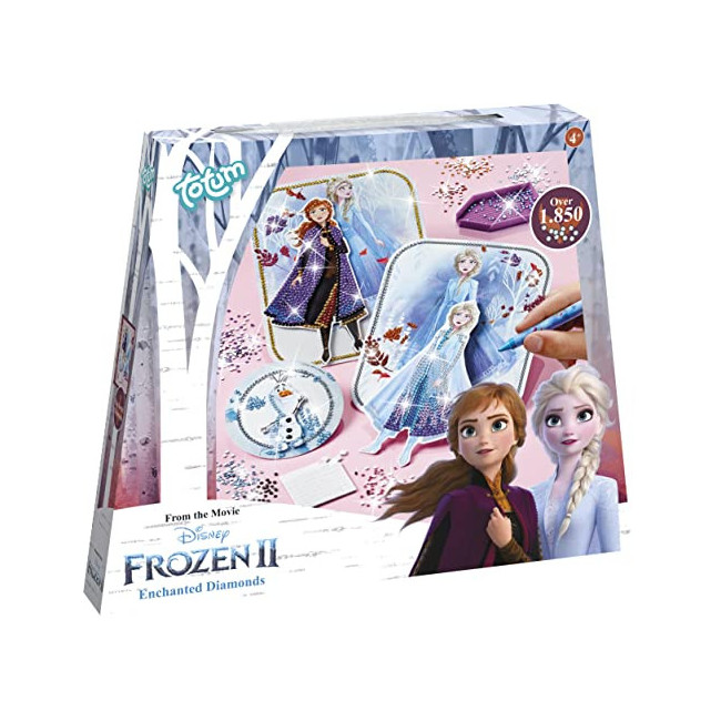 Totum- Diamant Bastel-Set Disney Frozen II kit créatif-Reine des Neiges-Enchantes Diamonds-Crée tes Personnages avec des...