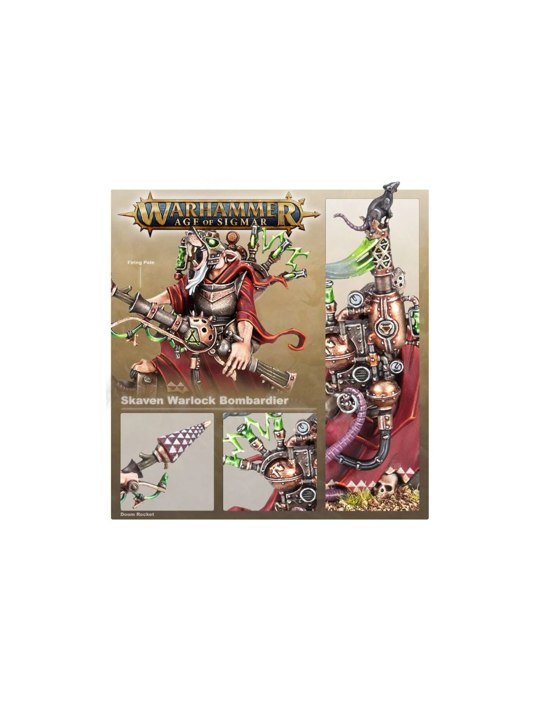 Figurine Warhammer Age Of Sigmar - Skaven Arch-Warlock - Kit à Assembler Et Peindre