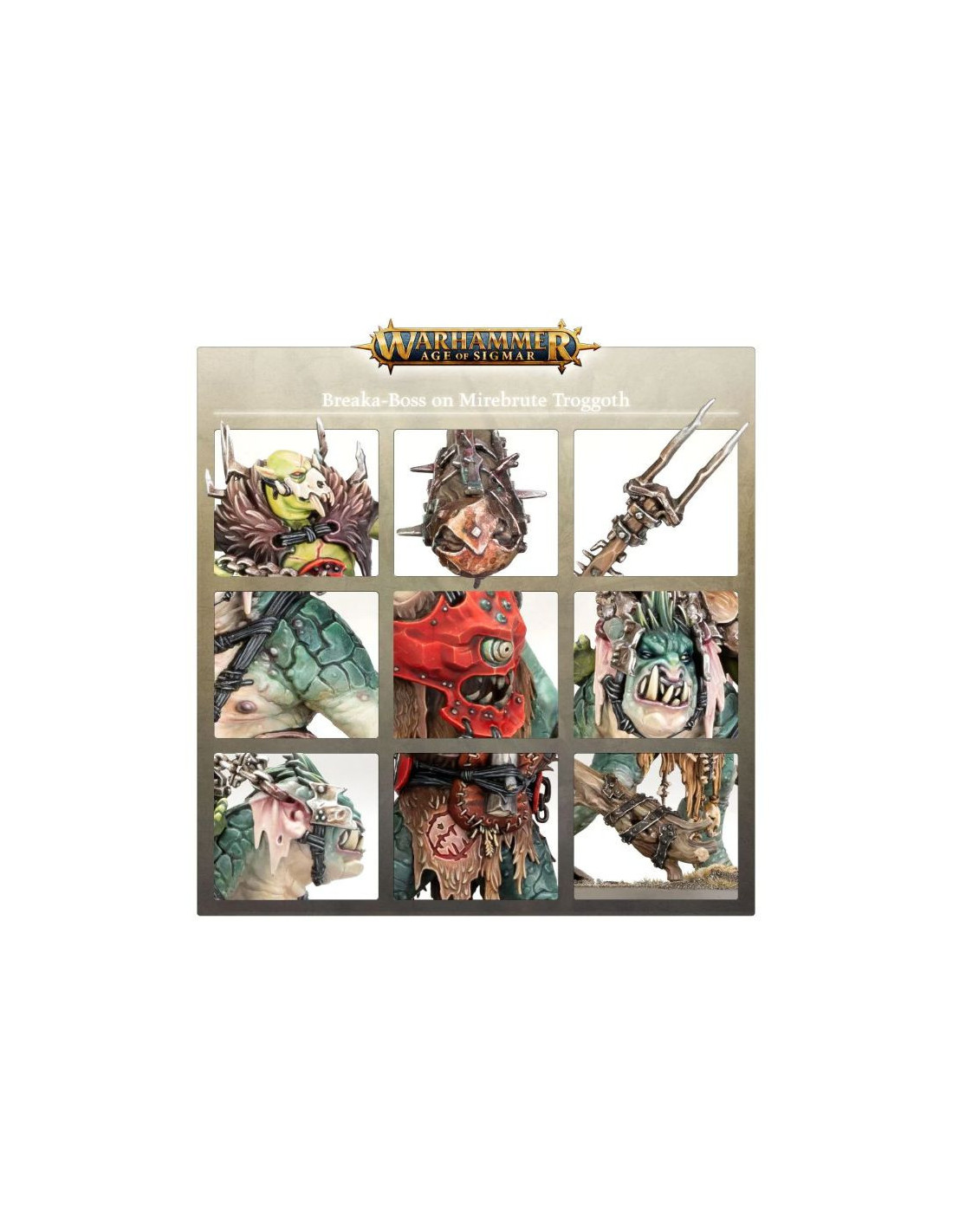 Warhammer AoS - Orruk Warclans Boss Bestiaire sur Troggoth Fangebrute