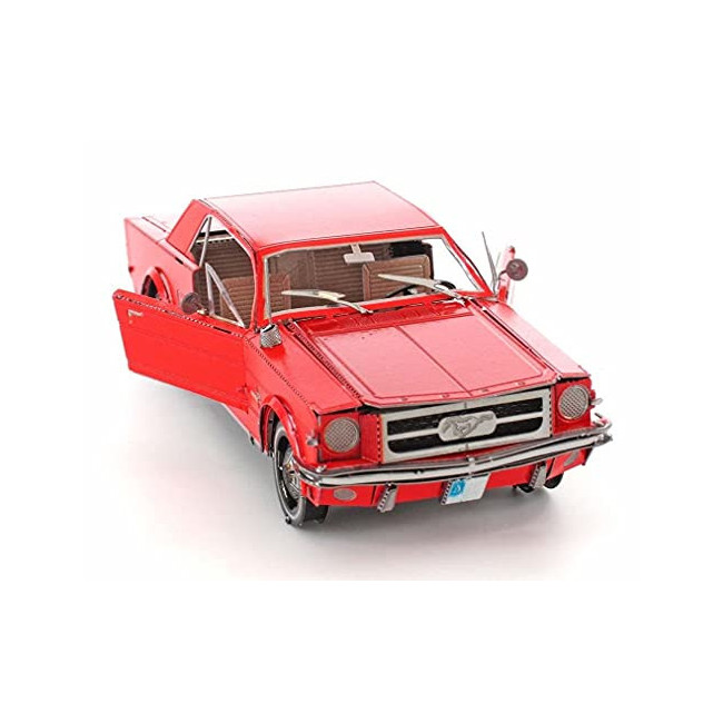 Fascinations MMS056C - Metal Earth 502109 - Ford 1965 Mustang (rouge) - Kit de construction 3D découpé au laser - 2 plaques...