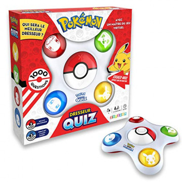 Bandai - Pokémon - Dresseur Quiz - Quiz connaissances 100% Pokémon - Jeu électronique interactif - parle français - ZZ20110