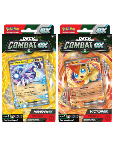 Pokémon Jcc   Deck Combat Miraidon Ex Ou Victini Ex (1x Deck Aléatoire) 