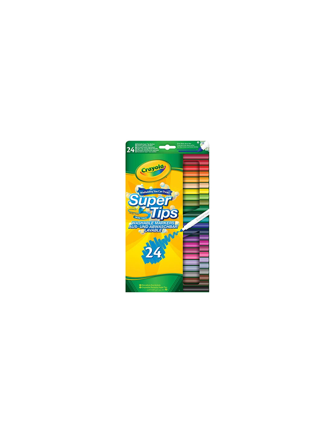 Crayola - Pochette de 12 Feutres à colorier ultra lavables