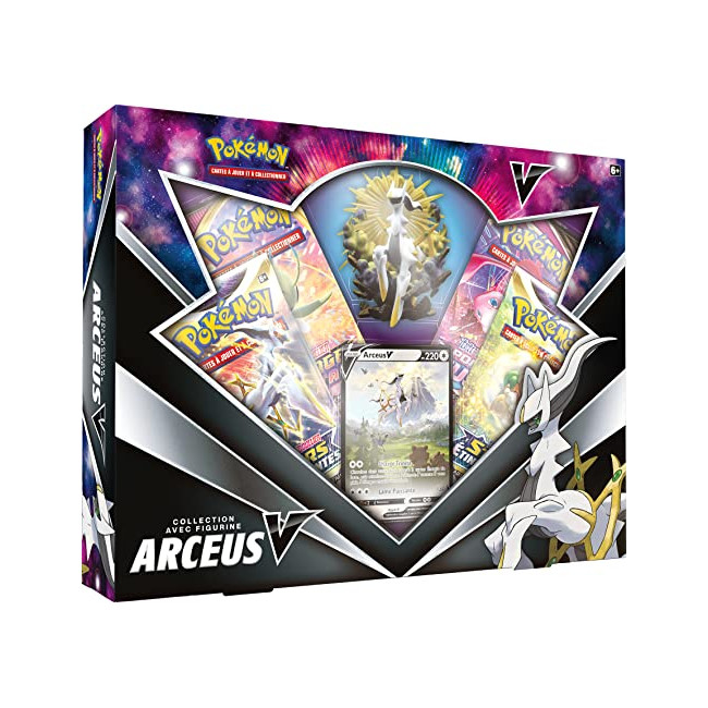 Pokémon | Pokémon : Coffret Arceus-V (4 boosters) Avril 22 | Cartes à Collectionner | Age : 6+ | 1 Joueur +