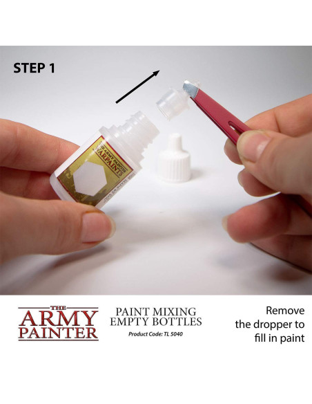 The Army Painter | Paint Mixing Empty Bottles For Acrylic Paint | 6 Flacons Compte Gouttes Vides De 12 M L Pour Mélange 