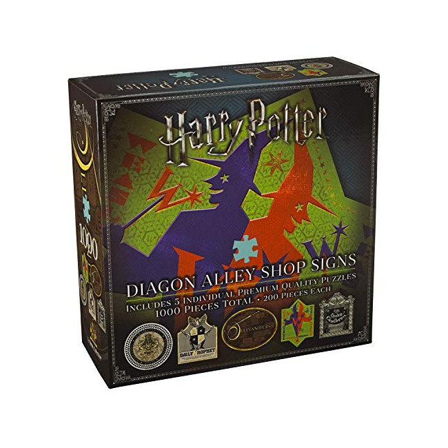 The Noble Collection 5X Diagon Alley Shop Signs 200pc Jigsaw Puzzles