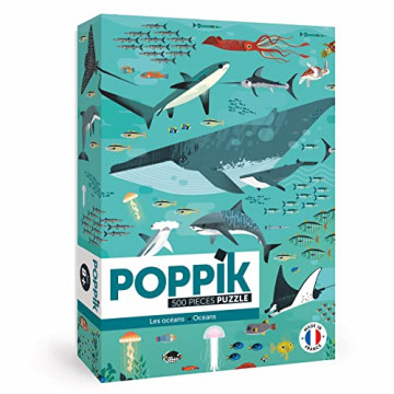 Poppik - Puzzle éducatif -  Les Océans 500 pièces