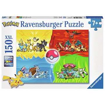 Ravensburger - Puzzle Enfant - Puzzle 150 p XXL - Les différents types de Pokémon
