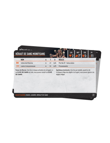 Cartes Techniques - Munifisangs - Kill Team