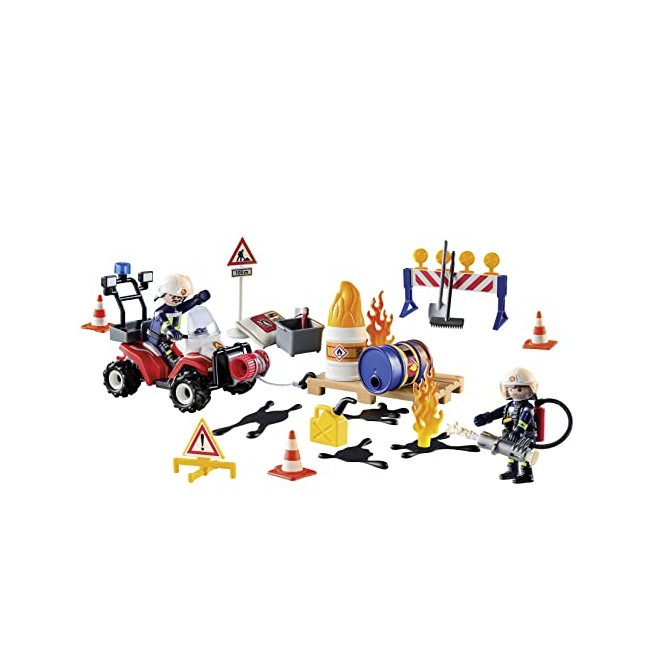 Playmobil - Calendrier de l'Avent Pompiers Incendie Chantier - 9486