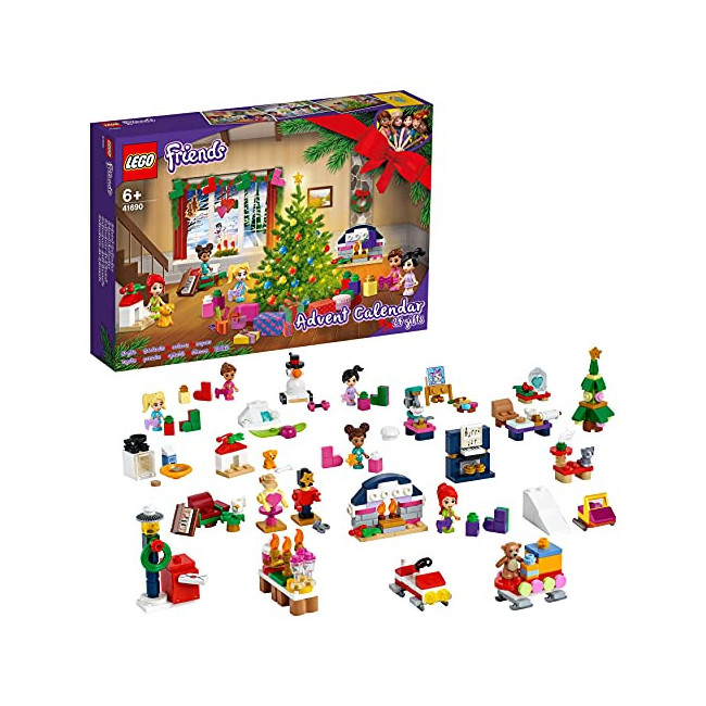 LEGO 41690 Friends Calendrier de l’Avent 2021, Mini-Jouets de Construction pour Enfants dès 6 Ans, avec 5 Micro-Poupées