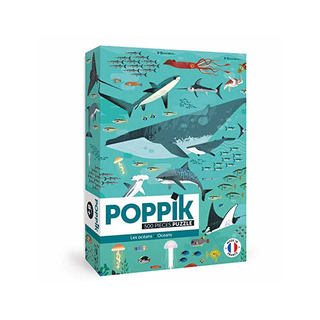 Poppik Puz07 Puzzle éducatif pour Enfants à partir de 7 Ans 500 pièces