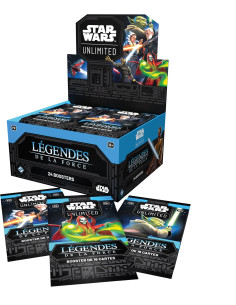 Asmodee   Ffg   Star Wars: Unlimited Jeu De Cartes à Collectionner   Légendes De La Force   Boîte De 24 Boosters   Pour