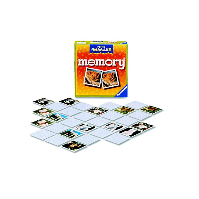 Ravensburger - Jeu Educatif - Grand memory® - Thème : Petits Animaux - Jeu de paires et de mémoire - 72 cartes - Adultes