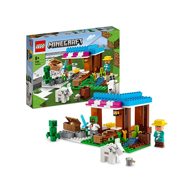 LEGO 21184 Minecraft La Boulangerie, Jouet de Village, Figurines