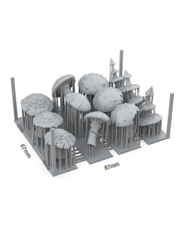 Ak Resin Akbit0022 Gigant Musrooms   Basing Bits (12pcs) 