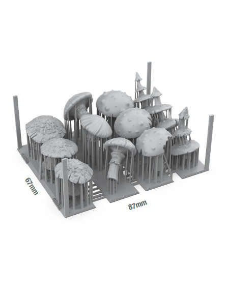 Ak Resin Akbit0022 Gigant Musrooms   Basing Bits (12pcs) 